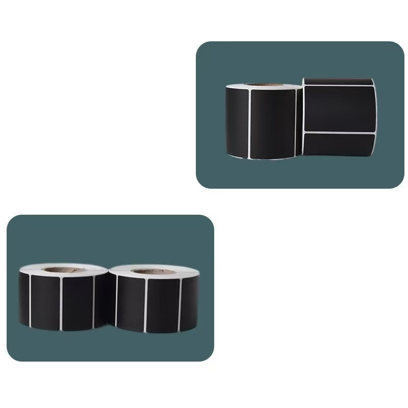 Black PET Synthetic Paper Sticker